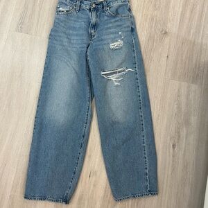 Aritzia Blue Distressed Women Jeans
